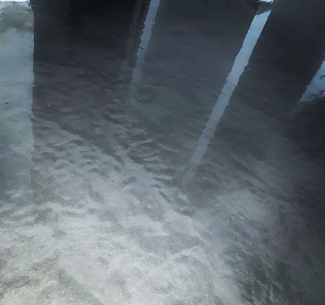 High-gloss metallic epoxy floor finish