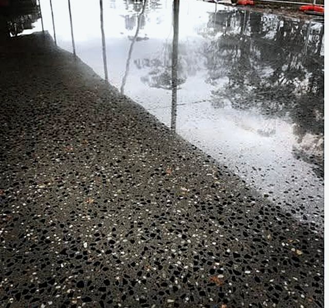 Representative ground concrete floor in a residential setting